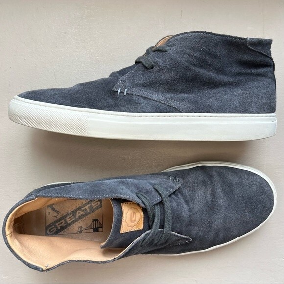 Greats Born In Brooklyn Royale Gray Suede Lace Up Chukka Boots Shoes Men's 10 - Picture 1 of 14